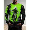 women o neck long sleeve 3d print t shirt