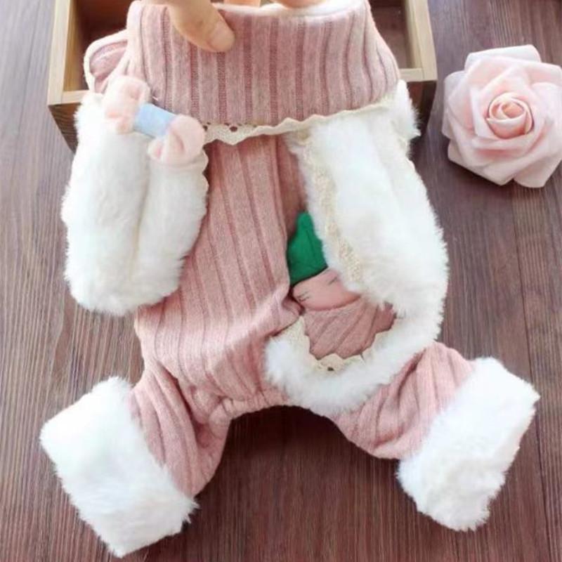 Dog Costume Pet Clothes Puppy Apparel Small Dog Clothing Jumpsuit Warm Outfit Garment Yorkie Pomeranian Maltese Poodle Dog Coat