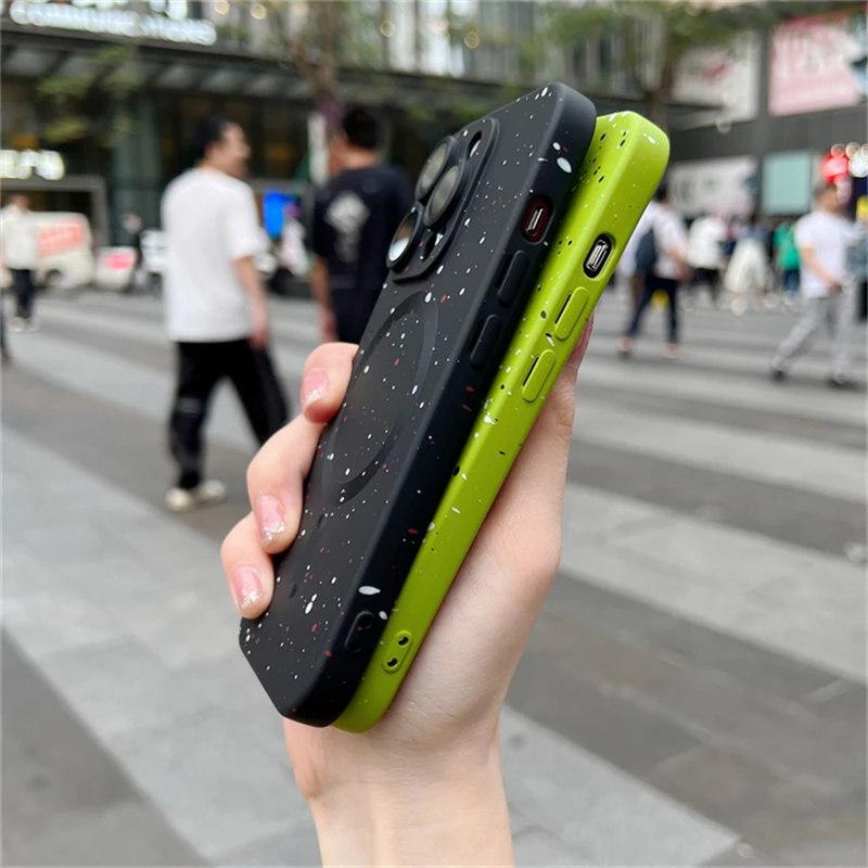 Matte Soft Silicone Case For iPhone 16 15 14 13 12 11 Pro Max For Magsafe Wireless Charging Magnetic Bumper Back Cover