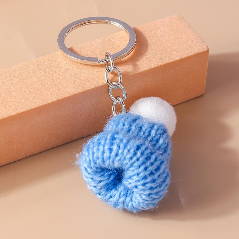 Niedliche Handgestrickte Cartoon-Tier Biene Welpen Schlüsselanhänger Gehäkelte Liebesherz Schlüsselanhänger Anhänger Handtaschen Dekor Damen Mädchen Schmuck Geschenke