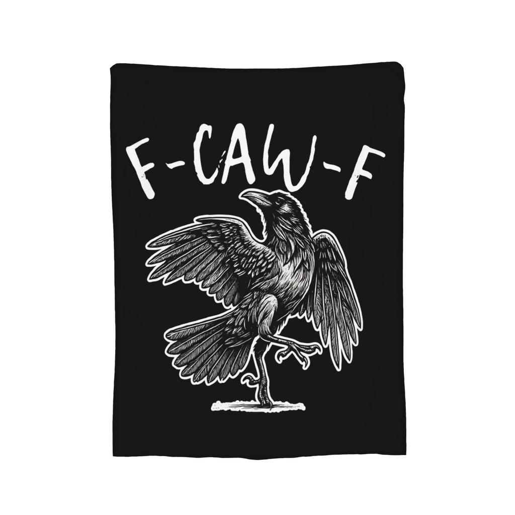 F-Caw-F Lustige Meme Flauschige Decken Humor Huhn Hahn Mode Überwurfdecke für Bett Sofa Couch 200x150cm Teppichstück,