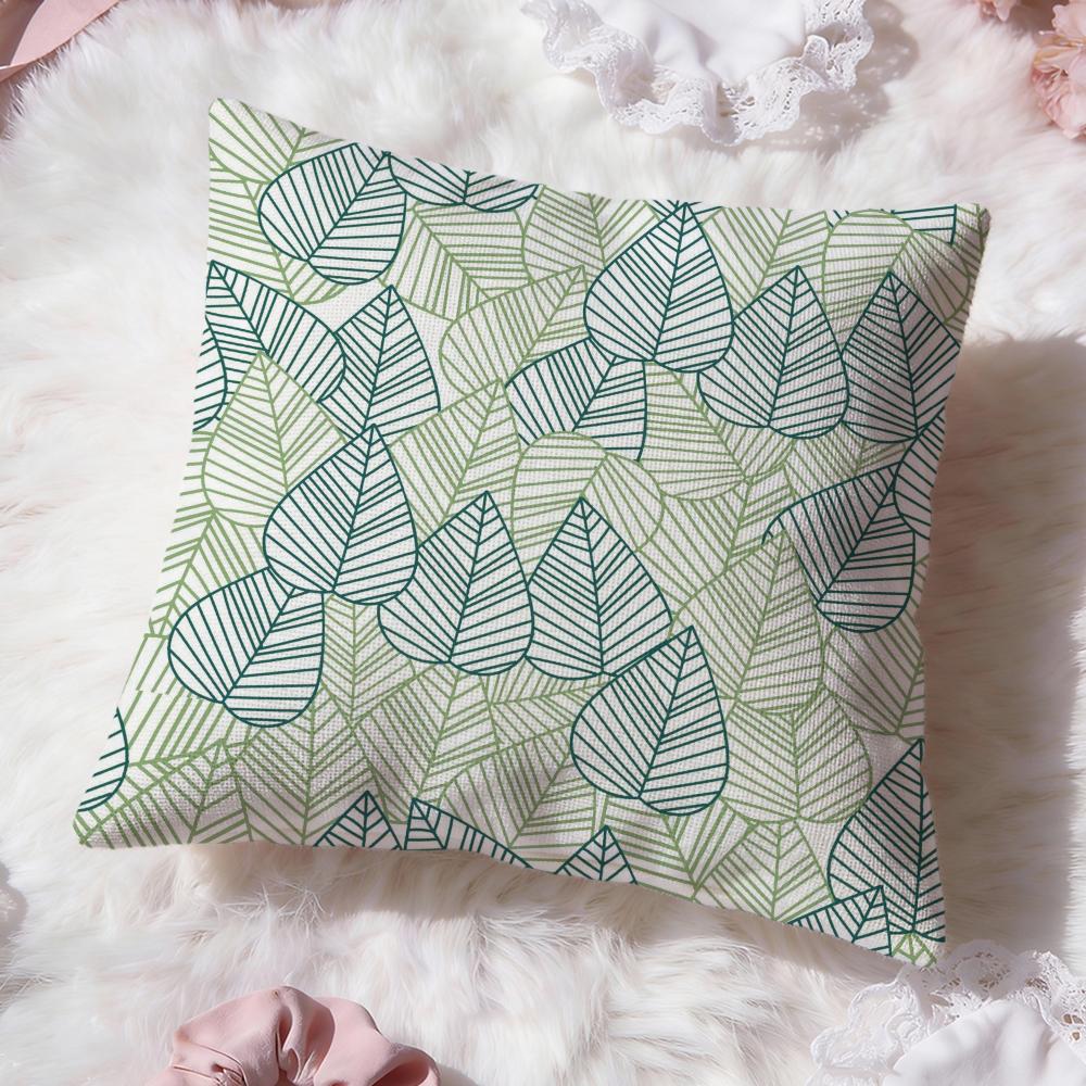 Leaf Cushion Cover Premium Comfort Reversible Pillow Cove Two In One Design for Any Room Car Interior
