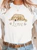 Golden Retriever Puppy Love Graphic T-shirt
