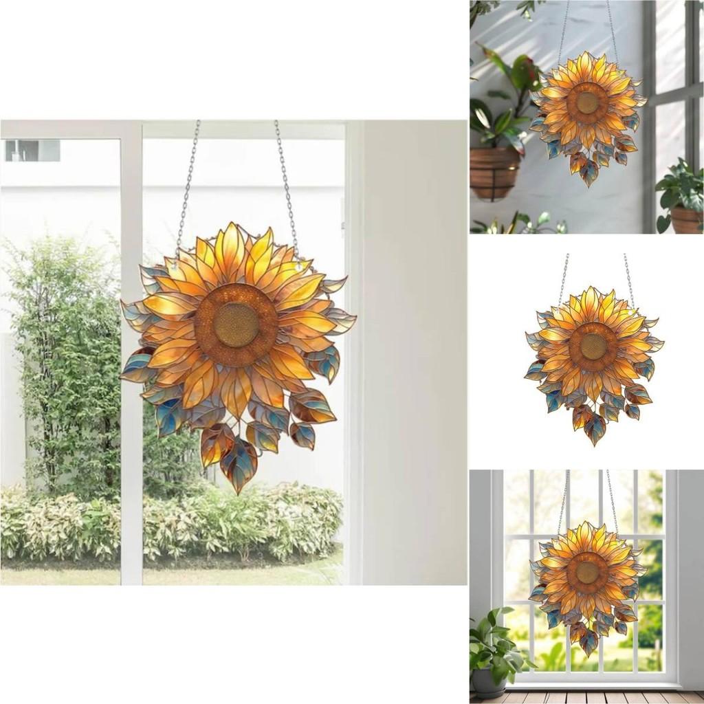 Sunflower Acrylic Window Hanging Decorative Art For Home Living Room Decor