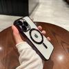 Luxury Plating Clear Magnetic For Magsafe Case For iPhone 15 14 13 12 11 Pro Max Plus Magnetic Wireless Charge Shockproof Cover