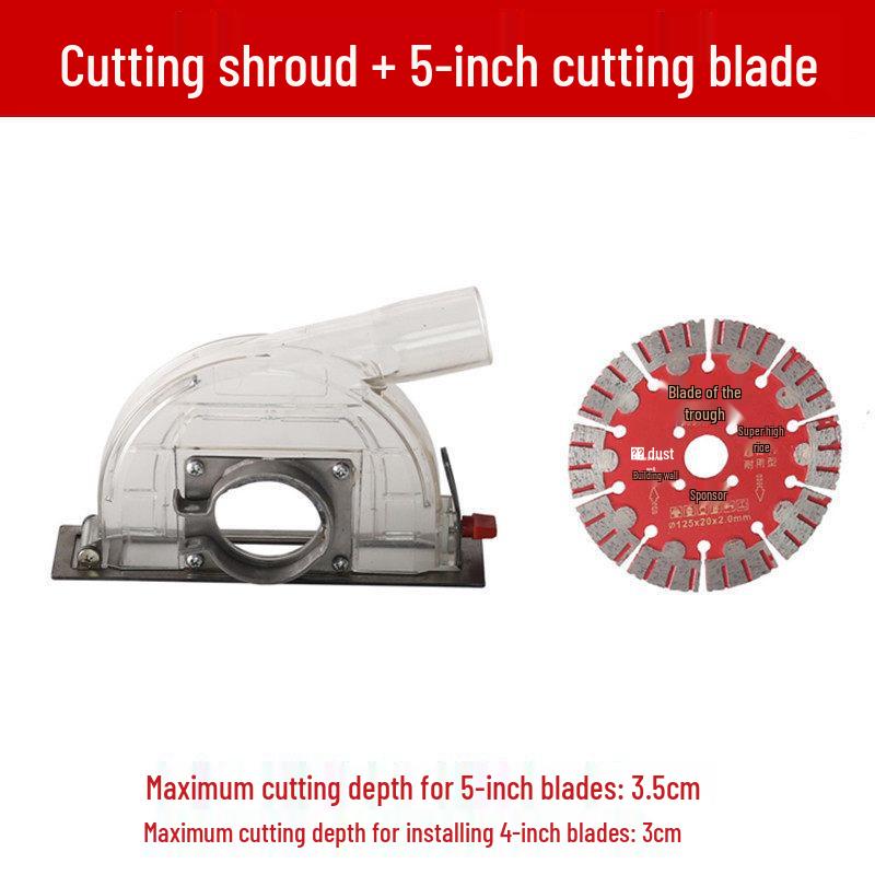 100 Angle Grinder Dust Extraction Hood: Multifunctional Dustless Saw Groover Protective Cover Set