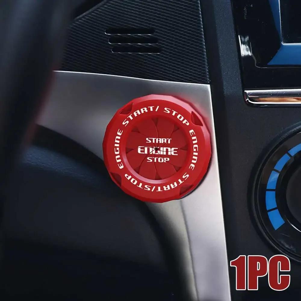 1x Car Interior Accessories Car Engine Start Stop Styling Switch Decoration Cover Car Engine Ignition Push Button Protection Cap