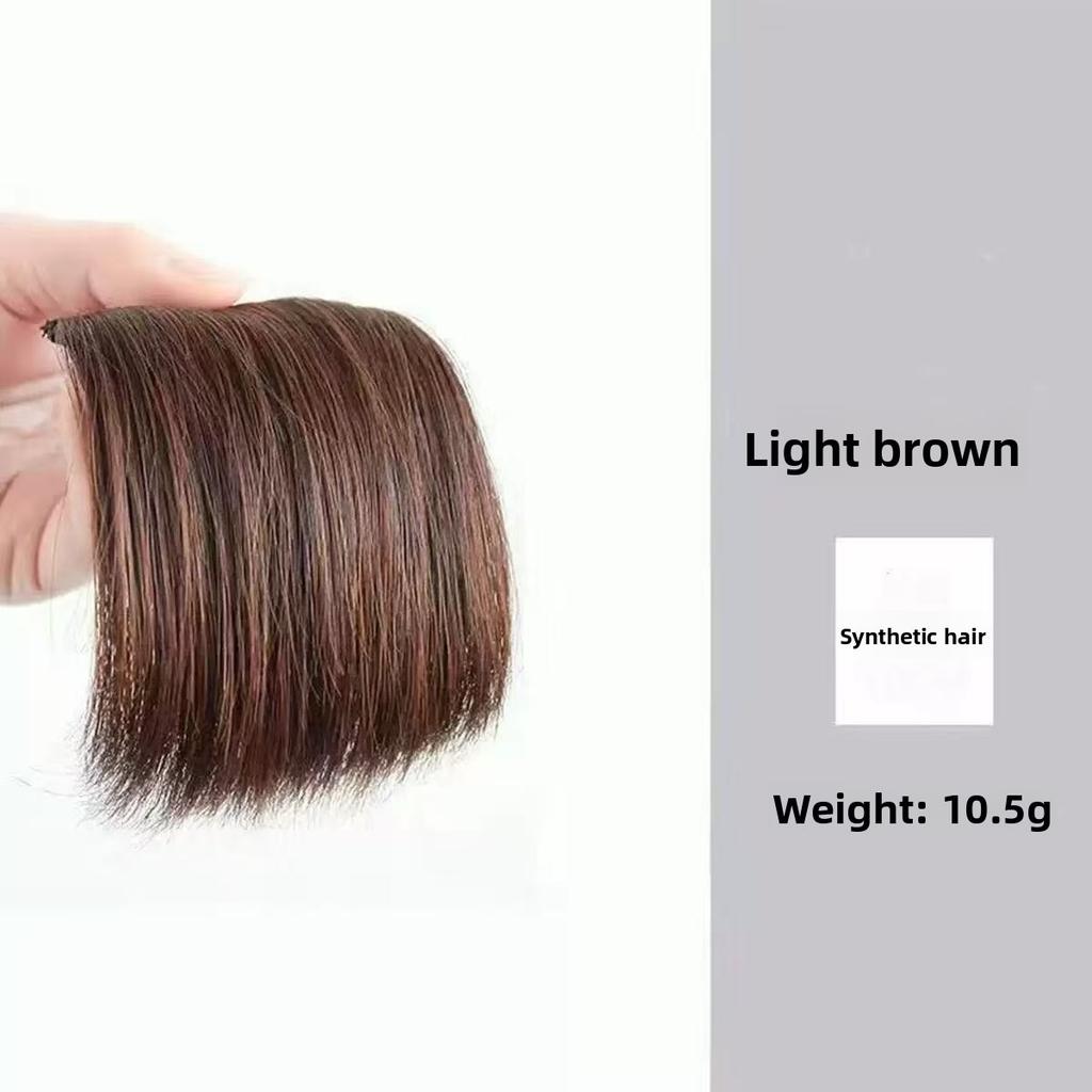Synthetic Short Straight Pad Invisible Hair Extension Lining of Hair Top Side Cover Hairpiece for Women