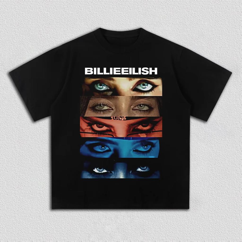 2026 Summer Billie Eilish Y2k Graphics Cotton Unisex Shirt 2026 Short Sleeve Unisexs Womens Fashion Hiphop Tshirt Fan Gifts