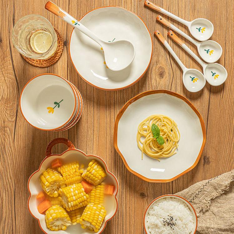 Piatti e Set di Piatti Set Completo di Piatti e Piatti Servizio da Tavola in Ceramica per la Casa