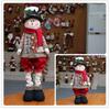Retractable Elk Santa Claus Snow Man Dolls Christmas Cute Scalable Plush Doll Decorative Ornaments Xmas Gifts for Children