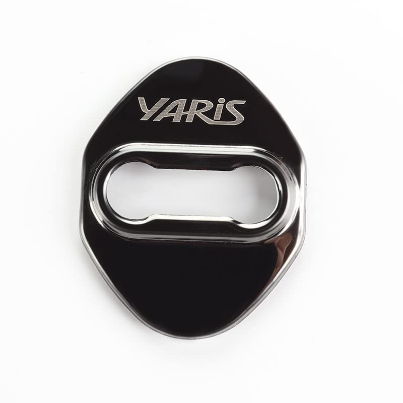 Haoshilianfa Cross Car Door Lock Door Striker Cover for Yaris 210 Series 150 Series 10 Series 15 Series Exclusive Accessories Mirror Stainless Steel