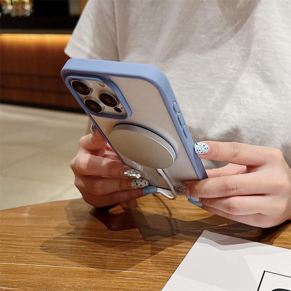 For Magsafe Luxury Matte Transparent Phone Cases For iPhone 16 14 13 12 11 15 Pro Max 16 Plus Magnetic Wireless Charging Cover