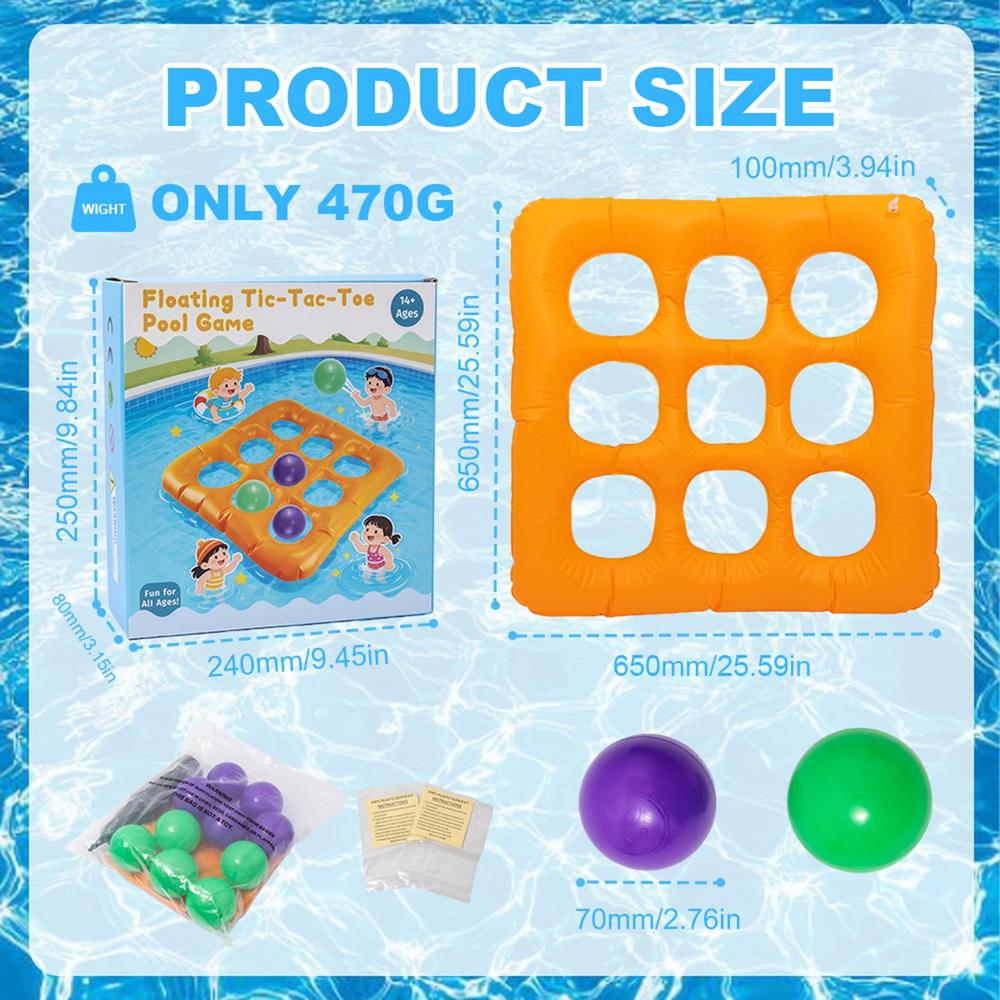 Надувная игра в крестики-нолики, гигантская водная игра-мишень, подходит для задних дворов, пляжей и вечеринок. Веселый открытый бассейн