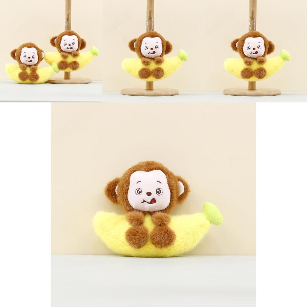 Plüsch-Affe Schlüsselanhänger mit Bananen-Design für Kinder und Jugendliche