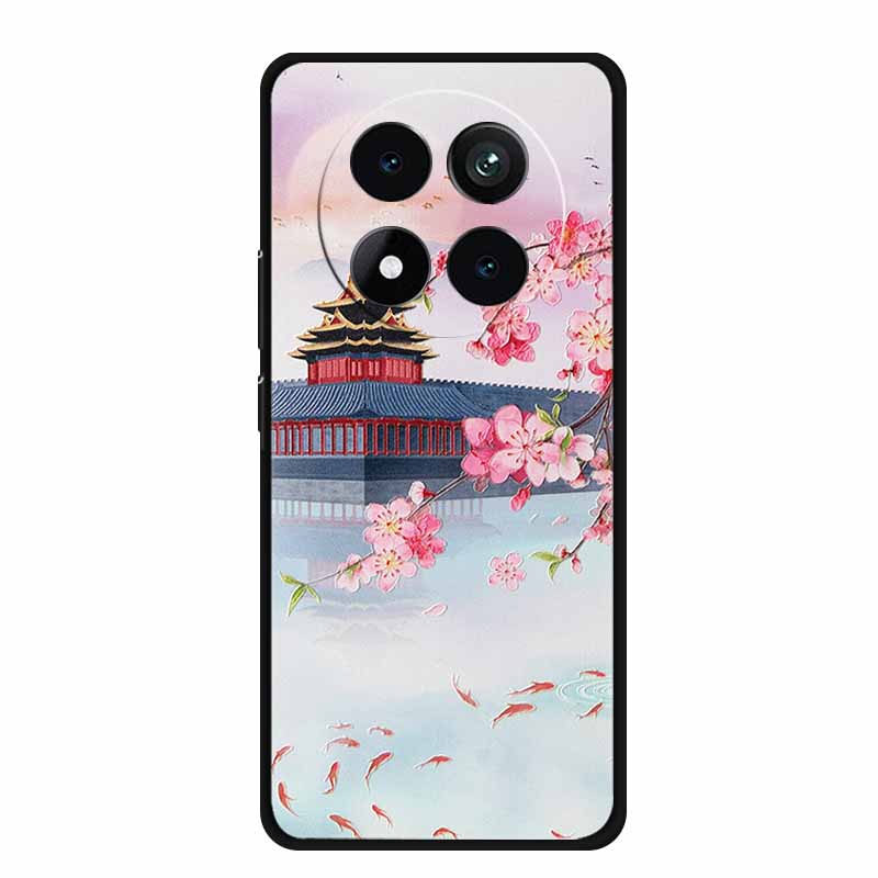 3D Emboss Case For Xiaomi Redmi Note 15 Phone Case Flowers Black Silicone Soft Back Cover Coque For Redmi Note 15 Pro Plus Case