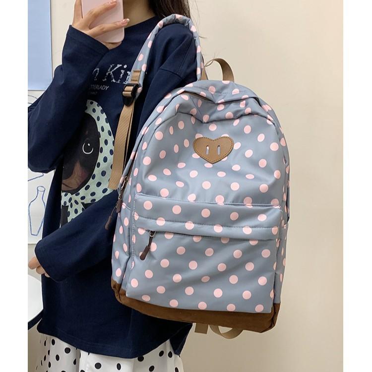 Zaino all'ingrosso ragazza pois morbido carino stella zaino stile college studente universitario vacanza shopping viaggio piccolo zaino