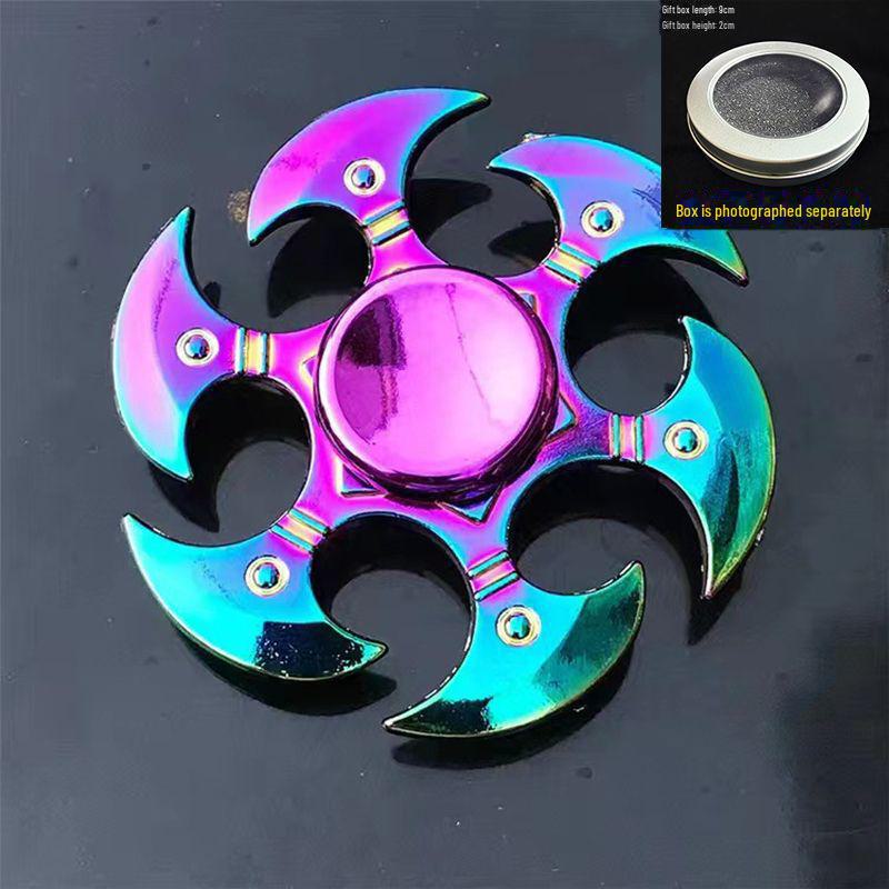 Leuchtendes, buntes Fingergyroskop aus Metall – cooles Dekompressionsspielzeug als Geschenk für Jungen und Schüler
