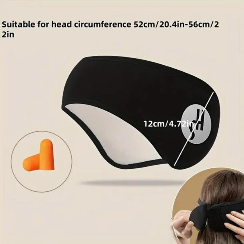 Soundproof Earmuffs Eyes Ban 2 In 1 for Sleeping Unisex Ear Warmer Winter Head Band Ski Ear Muff Earplugs Headband Hair Band
