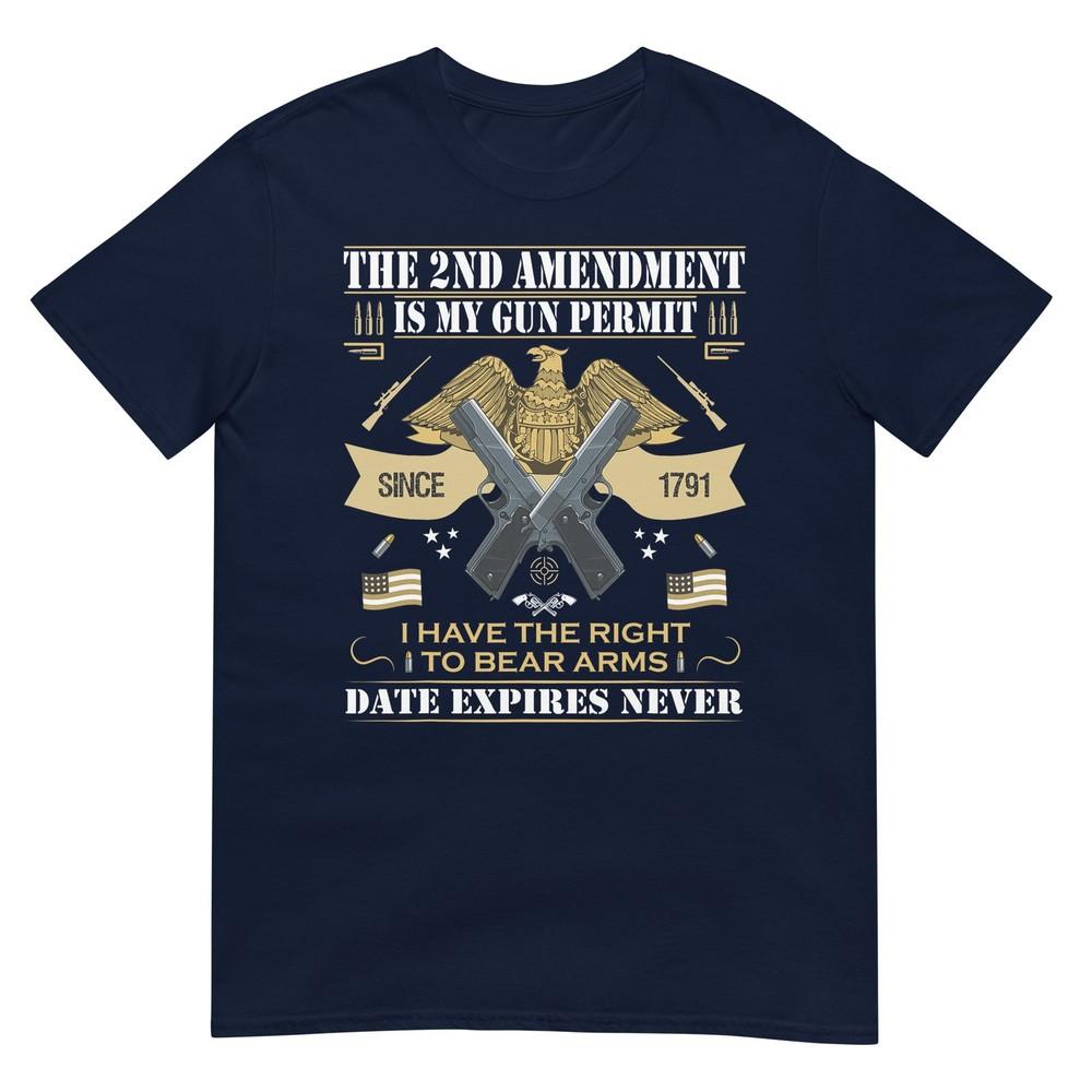 Pro Gun Second Aunisexdunisext Is My Gun Permit Usa American Flag Tshirt S