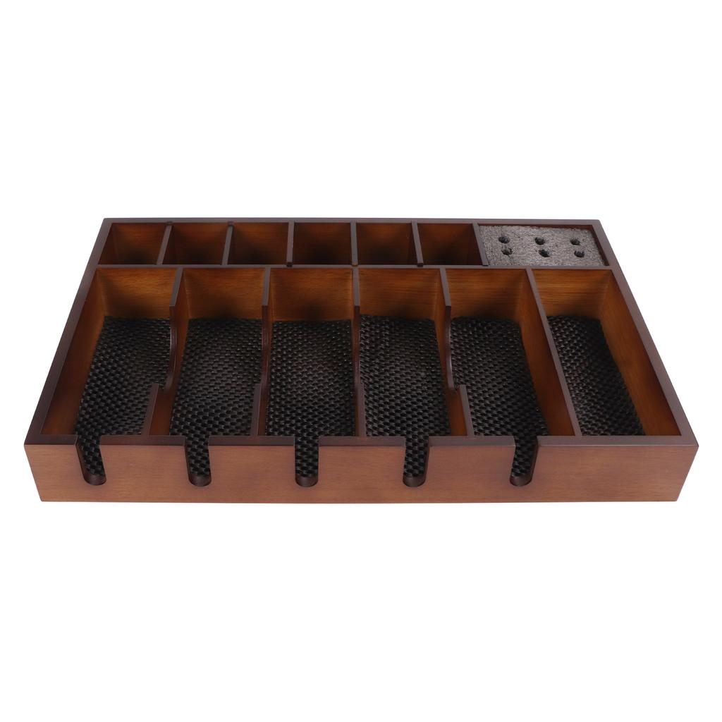 Barber Clipper Tray Large Area Slide Resistant Wooden Barber Clipper Holder Organizer for Hair