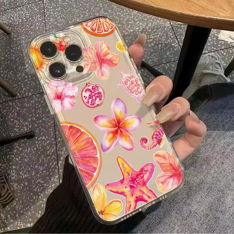 Summer Marine Animals Clear Phone Case For Samsung Galaxy S26 S25 Ultra S24 S23 FE S22 S21 Plus S20 A73 A72 Silicone Cover