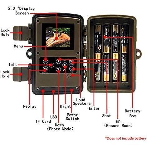 Caméra de gibier - ICEFOX - Icefox - 20MP - 1080P Full HD - Vision nocturne 32 LEDs IP66