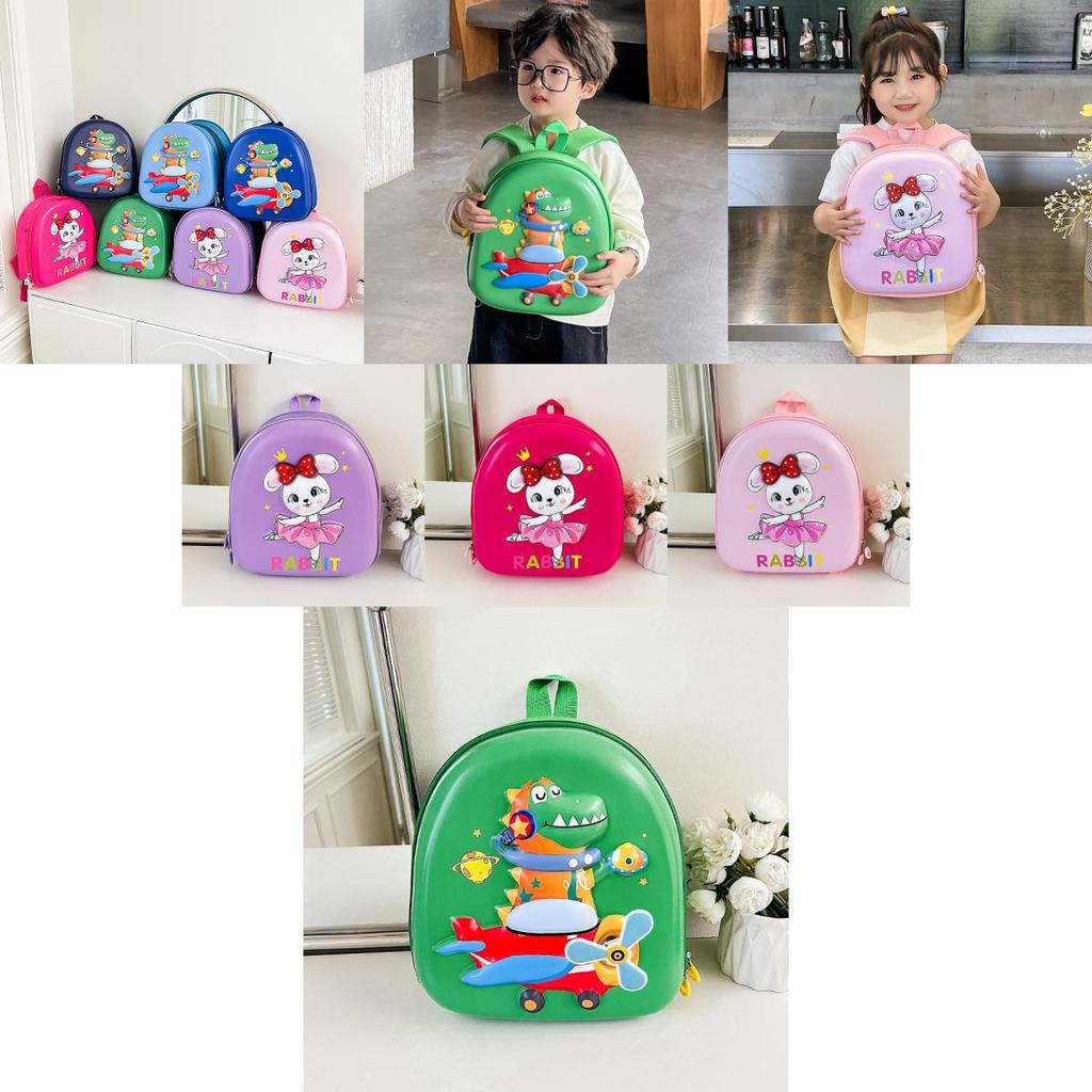 Playful And Eye-catching Kids Backpack Featuring Cartoon Rabbit Design And Stylish Eggshell Element