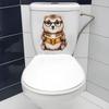 Self-adhesive PVC Removable Creative Cute Animal Reading Book Toilet Wall Stickers Waterproof for Bathroom Decor