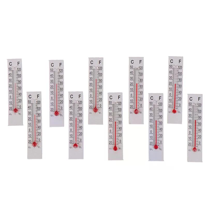 10 Stück 5cmX1.1cm Miniatur Papier Pappe Thermometer Innen -20-50 Celsius 5cmX1.1cm