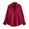 TAOP&ZA Spring Women's Elegant Silk Satin Shirt 2074580