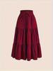 European Fashion Knot Waist Pleated Skirt