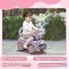 Foot To Floor Ride On Car Sliding Car W/ Air Horn, Anti-Over-Backwards, 18 To 36 Months - Pink