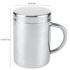 Portable Stainless Steel Double Wall Mug Anti‑scald Coffee Tea Milk Cup with lid for Home Office Travel(220ML )