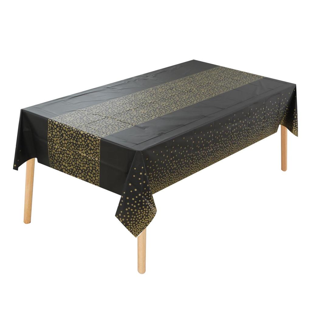 Waterproof Thickened Party Tablecloth - High-End Feel, Printed Plastic for Birthday & Wedding Table Run.