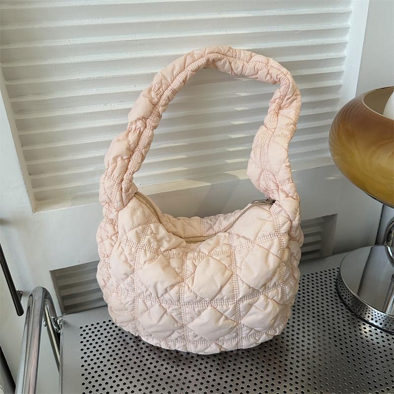 

Soft And Stylish Cloud Shoulder Bag In Black White Khaki Green Pink For Women рожевий
