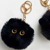 Black Cute Cat Ball Plush Toy Doll Small Pendant Cuddly Pillow Cushion Ins Capibara Plush Toy Doll For Boy Girl Brithday Gifts