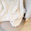 2026 Spring/Autumn Women's V-neck 3D Floral Rhinestone Pullover - Versatile Loose-Fit Long-Sleeve Top