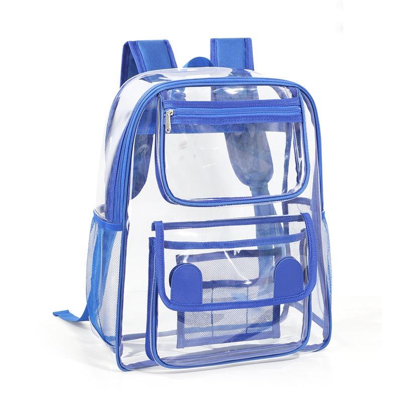 School bag Student PVC school bag Large capacity travel computer Cosmetics storage bag PVC transparent backpack