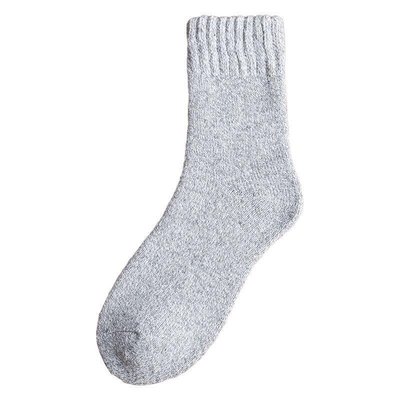 Herren Extra Dicke Wolle Freizeit Frottee Socken - Warm, Reine Baumwolle, Deodorant, Mittelhohe Socken