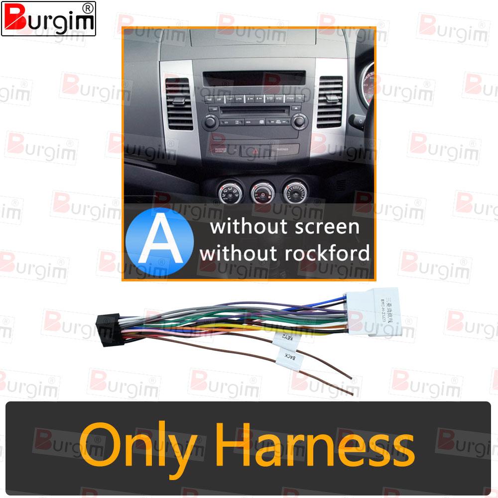 

Рамка для автомагнитолы для Mitsubishi Outlander 2 Peugeot 4007 Citroen C-Crosser 9-дюймовая панель для стереосистемы Жгут проводов Кабель питания Canbus only cable-A