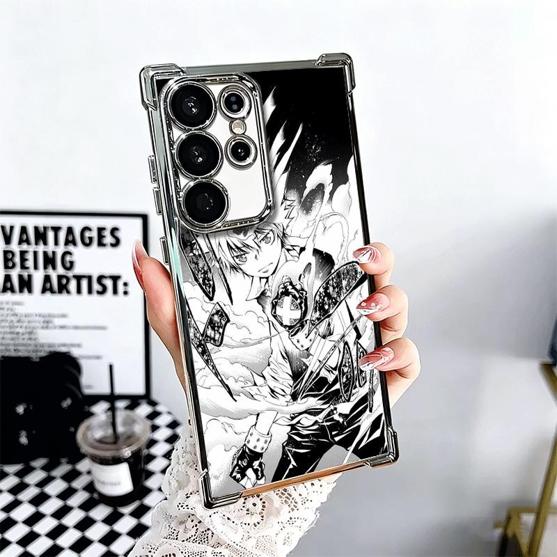 

Katekyo Hitman Reborn Soft Phone Case For Samsung Galaxy S26 Ultra S25 Edge S24 FE S23 Plus S22 S21 + S20 Plating Anti-Fall Fund Samsung S23