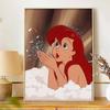 Disney Diamond Art Painting Kit, suitable for adults and beginners, Ariel bubble art glitter painting craft, home wall decor, handmade gift