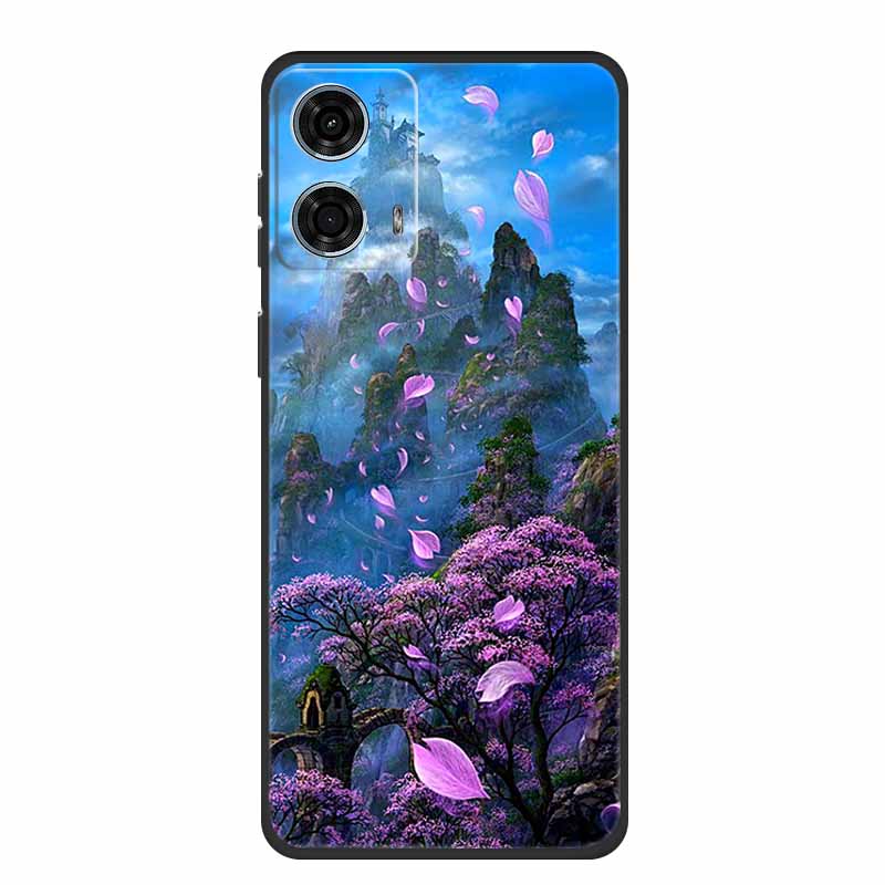 Pentru Motorola Moto G24 Power Carcasă Silicon Lup Leu TPU Moale Carcasă Telefon Pentru Moto G24 Power Capac Spate Desene Animate Carcasă Rezistentă la Șocuri