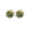 Ins Fairy Air Contrasting Color Atmosphere Burning Edge Lace Flower Rose Handmade Earrings, Gentle Summer Hong Kong Style Earrings