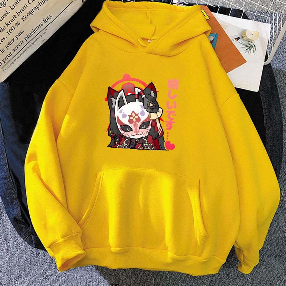 Blue Archive Wakamo Sweatshirt Young Girl Hoody Harajuku Manga Hoodie Sweatwear Couple Long Sleeve Women Clothes