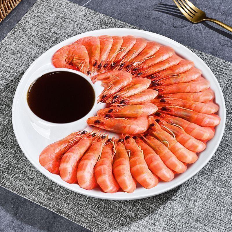 White Ceramic Divided Dumpling Plate