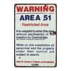 Area 51 Warninng No Trespassing  Retro Metal Sign  Wall kitchen  Home Art Vintage Decor Metal Poster 30X20CM DU-2853