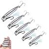 5 pièces/lot 10g 15g 20g 30g 40g Leurres Jigs de Pêche pour Thon Saumon Voilier Truite Mérou Vivaneau avec Hameçon Assisté Hameçon Triple