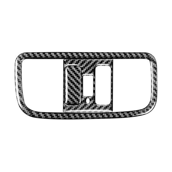 2Pcs Car Carbon Trim Reading Light Panel Fiber Cover Decorative Stickers